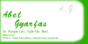 abel gyarfas business card