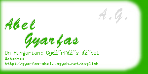 abel gyarfas business card